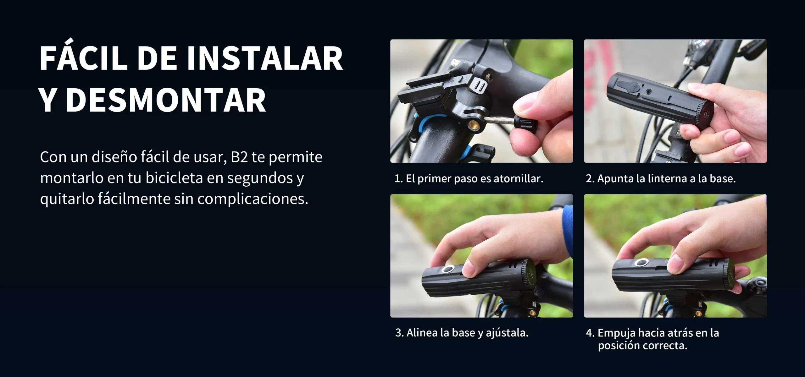 wuben B2 fácil de instalar